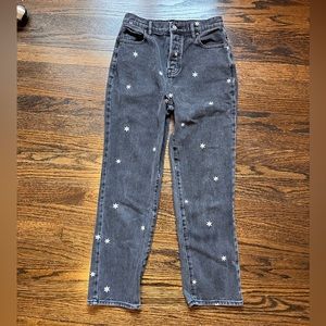Pacsun Black Daisy mom jeans